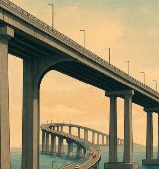 Imagem comparativa da maior ponte do mundo?