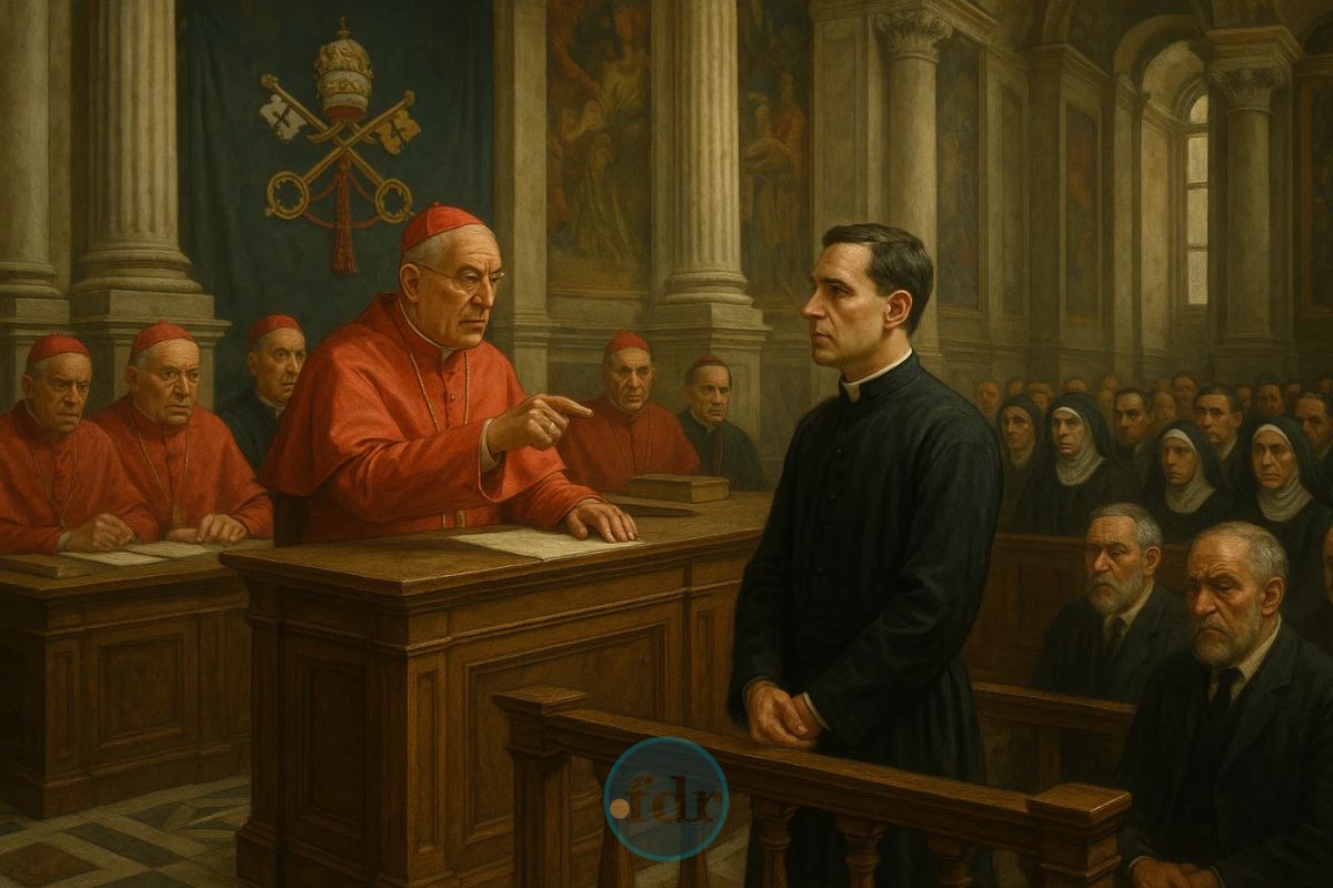 Ilustração do Padre Fábio de Melo no Vaticano