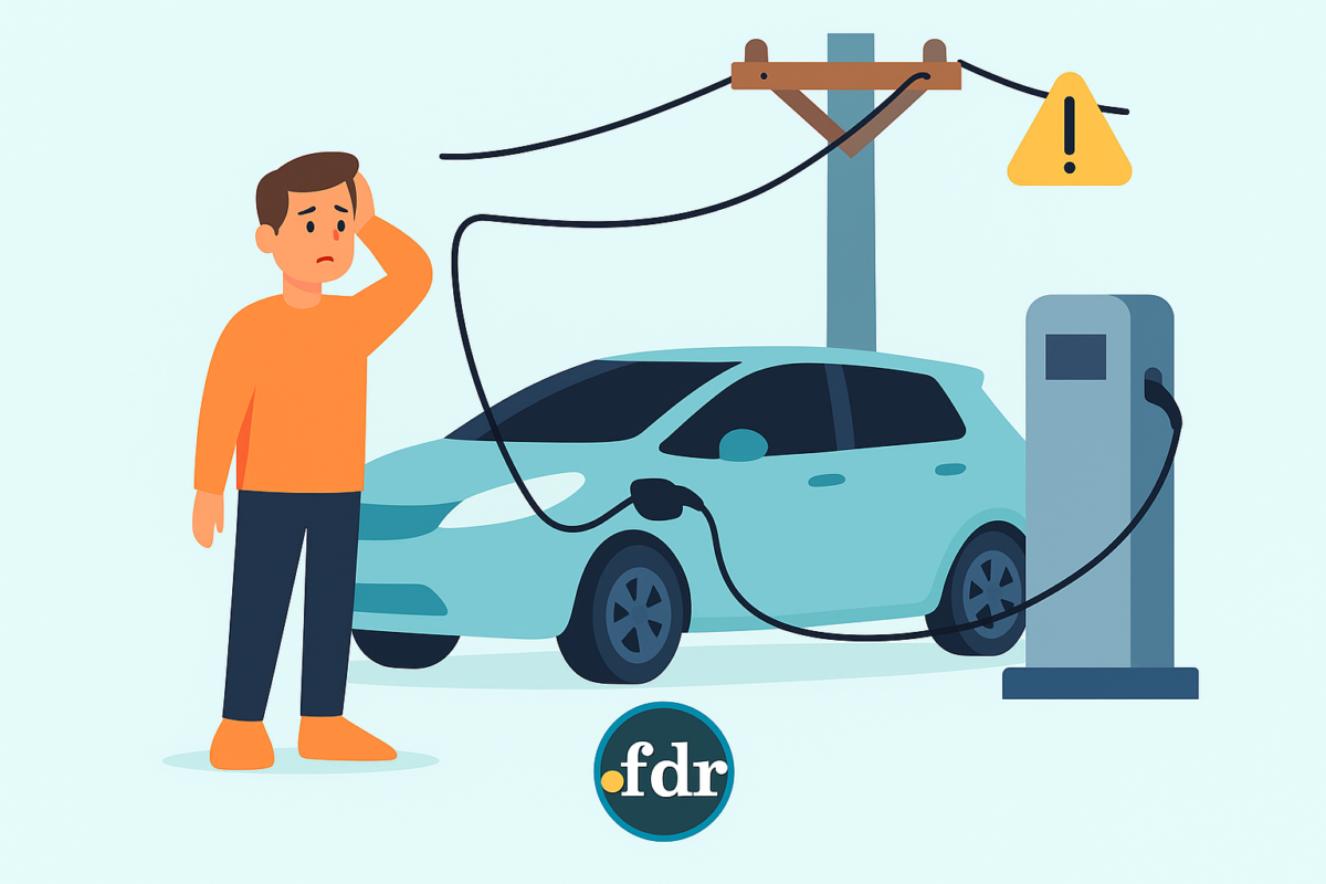 Carro elétrico no poste? Entenda por que realizar essa carga é perigoso e ilegal