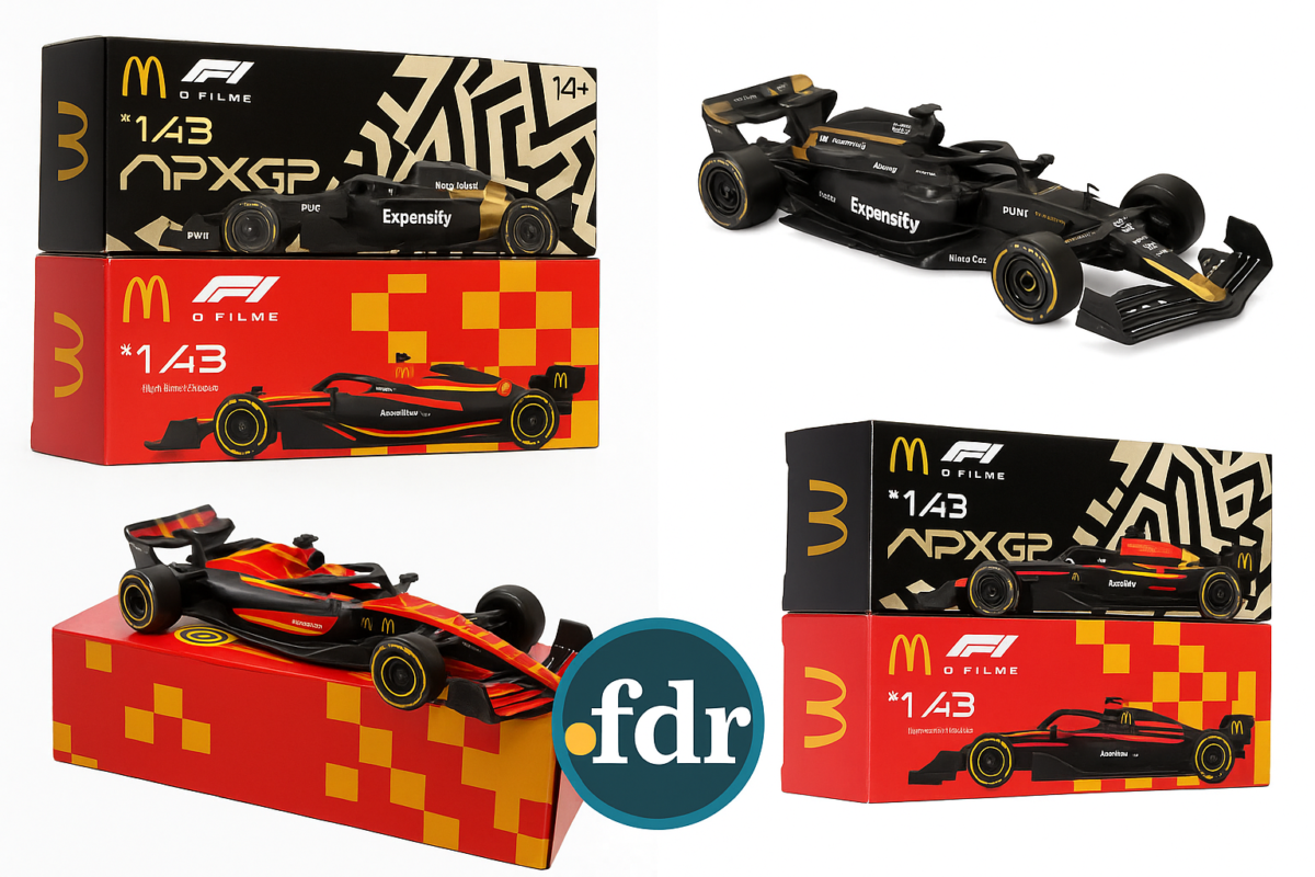 Miniaturas da F1 do McDonald's são comercializadas em mercado paralelo superfaturado