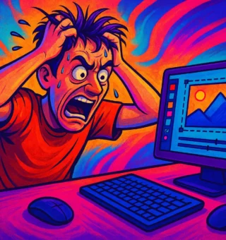Um editor maluco vendo o Canva fora do ar