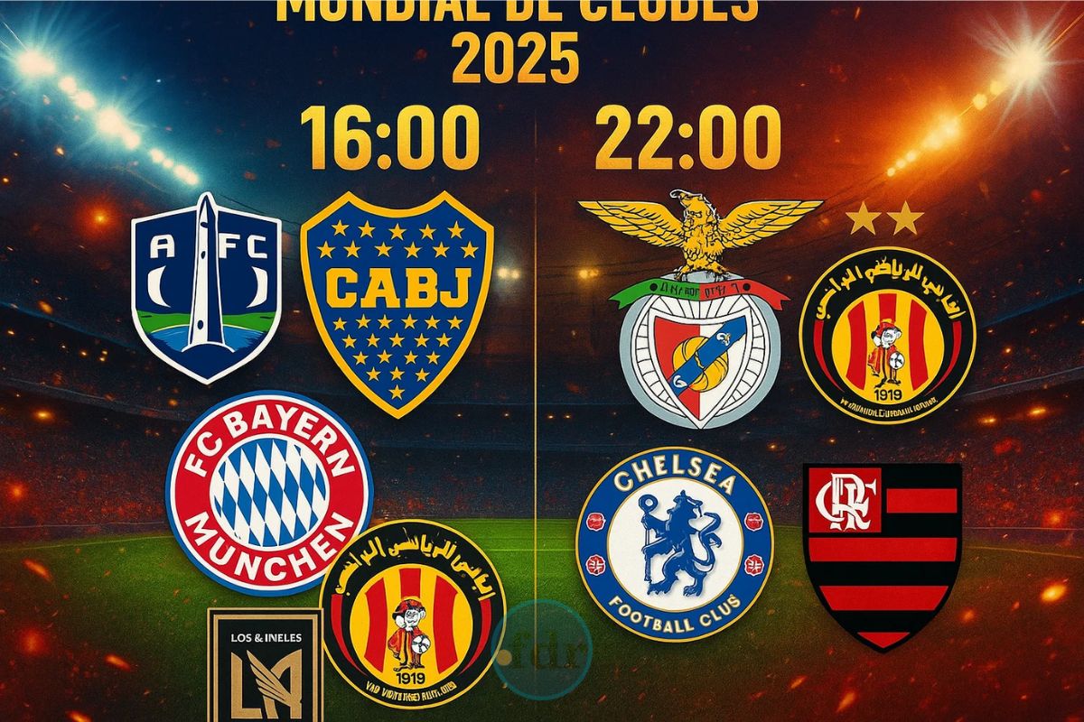 Imagem que ilustra os jogos de hoje no Mundial de Clubes 2025
