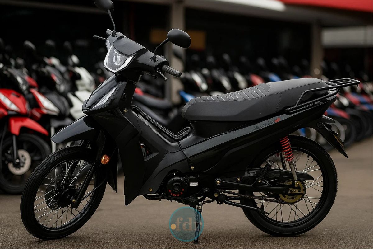 Shineray Phoenix S em frente a outras motos estacionadas