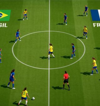 Brasil e França em campo