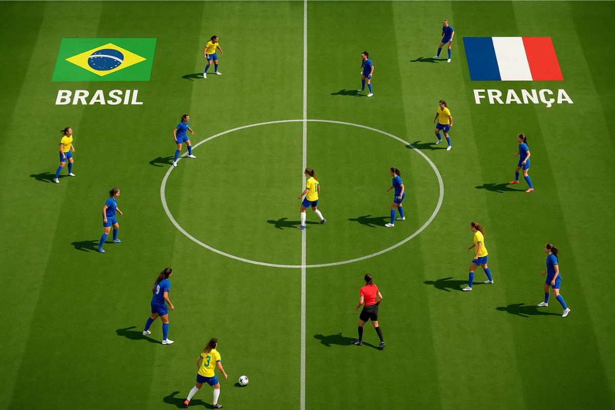 Brasil e França em campo