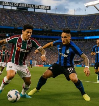 Captura do jogo entre Fluminense e Inter de Milão