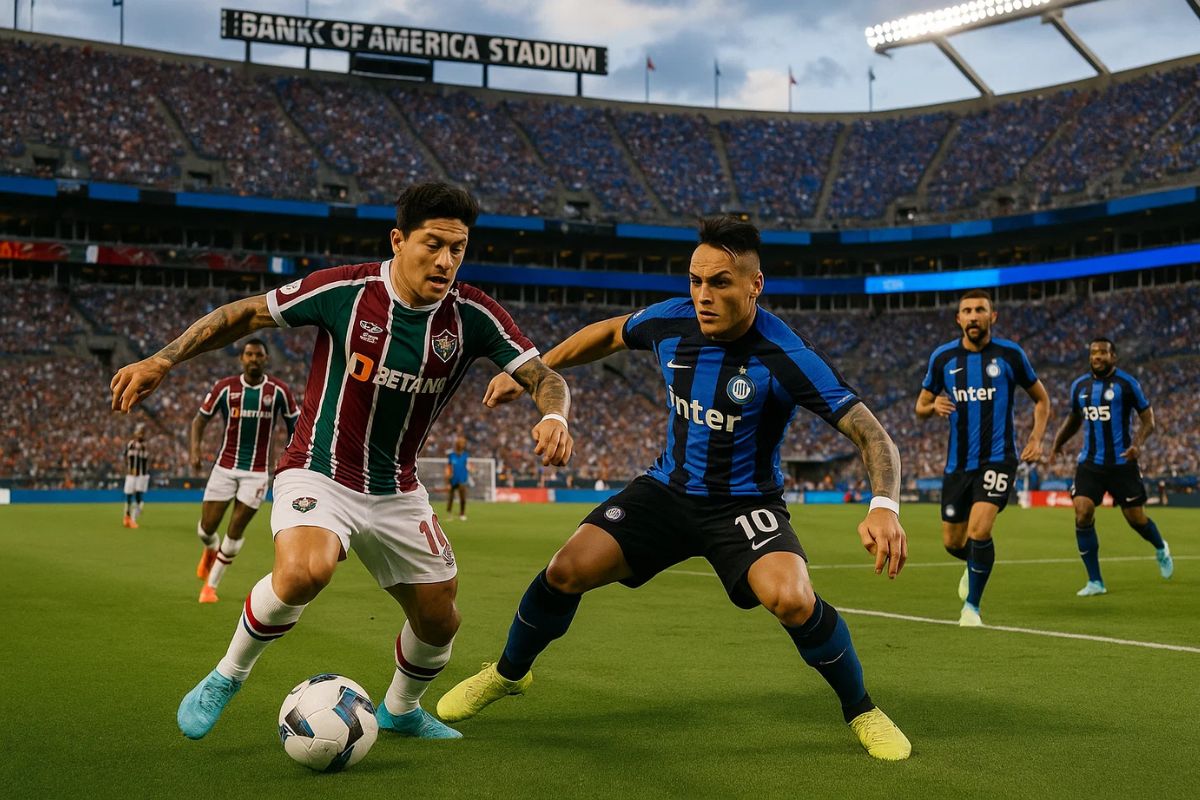 Captura do jogo entre Fluminense e Inter de Milão