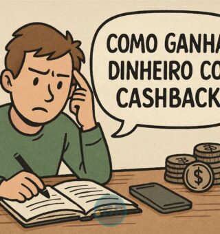 Ilustração de uma pessoa pensando em Como ganhar dinheiro com cashback