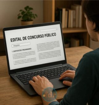 Um jovem pesquisa pelo Edital CNU Professores