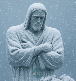 Cristo Redentor de braços cruzados depois que essa cidade do RJ nevou