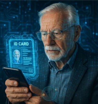 Um senhor com celular na mão vê as mudanças no Documento para quem tem mais de 60 anos muda em 2025