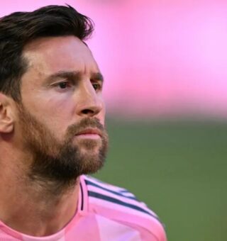 Foto do Messi contra o Palmeiras