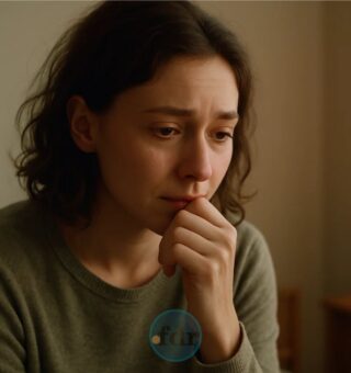 Uma mulher refletindo se questiona: Por que eu sinto vontade de chorar do nada