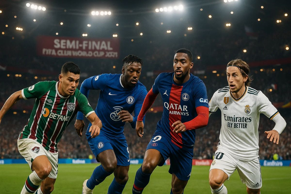 Cada jogador representando os times na semifinais do Mundial de Clubes da FIFA
