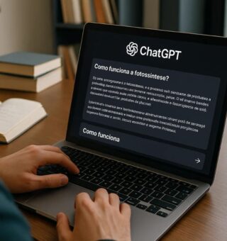 Uma pessoa usando o ChatGPT