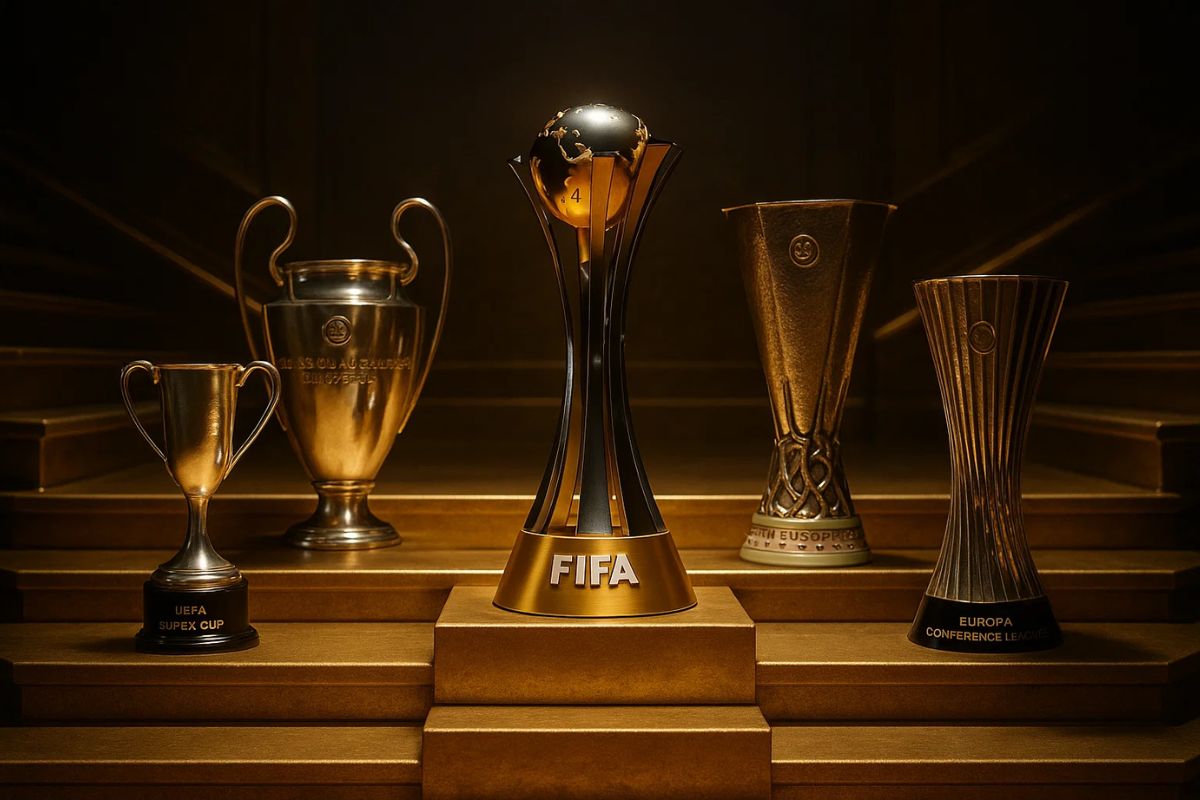 Imagem de 5 troféus que o Chelsea possui