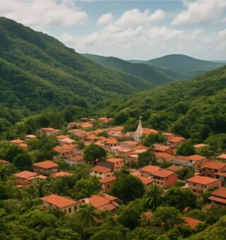 Imagem de cima da Cidade do nordeste