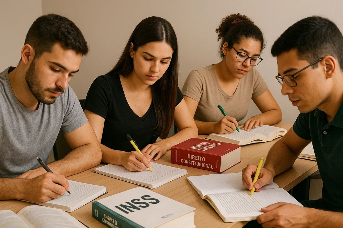 Concurso INSS tem 300 vagas e alunos estudam para passar