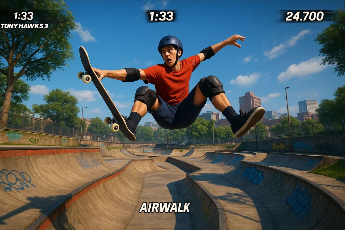 jogo da Game Pass, com manobra de Tony Hawk's
