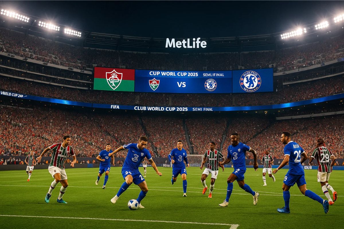 Imagem do jogo entre Fluminense e Chelsea
