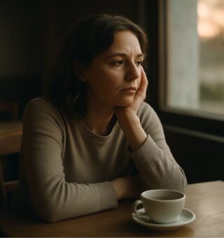 Uma moça reflexiva Pensando em frases de Mulheres
