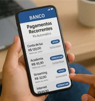 Uma pessoa programando um Pix Automático