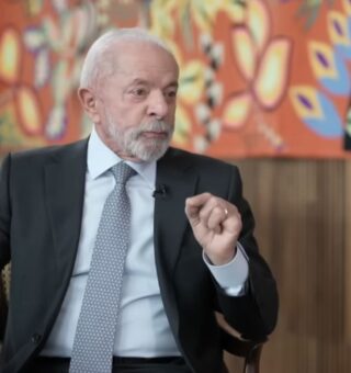 Presidente Lula em uma entrevista