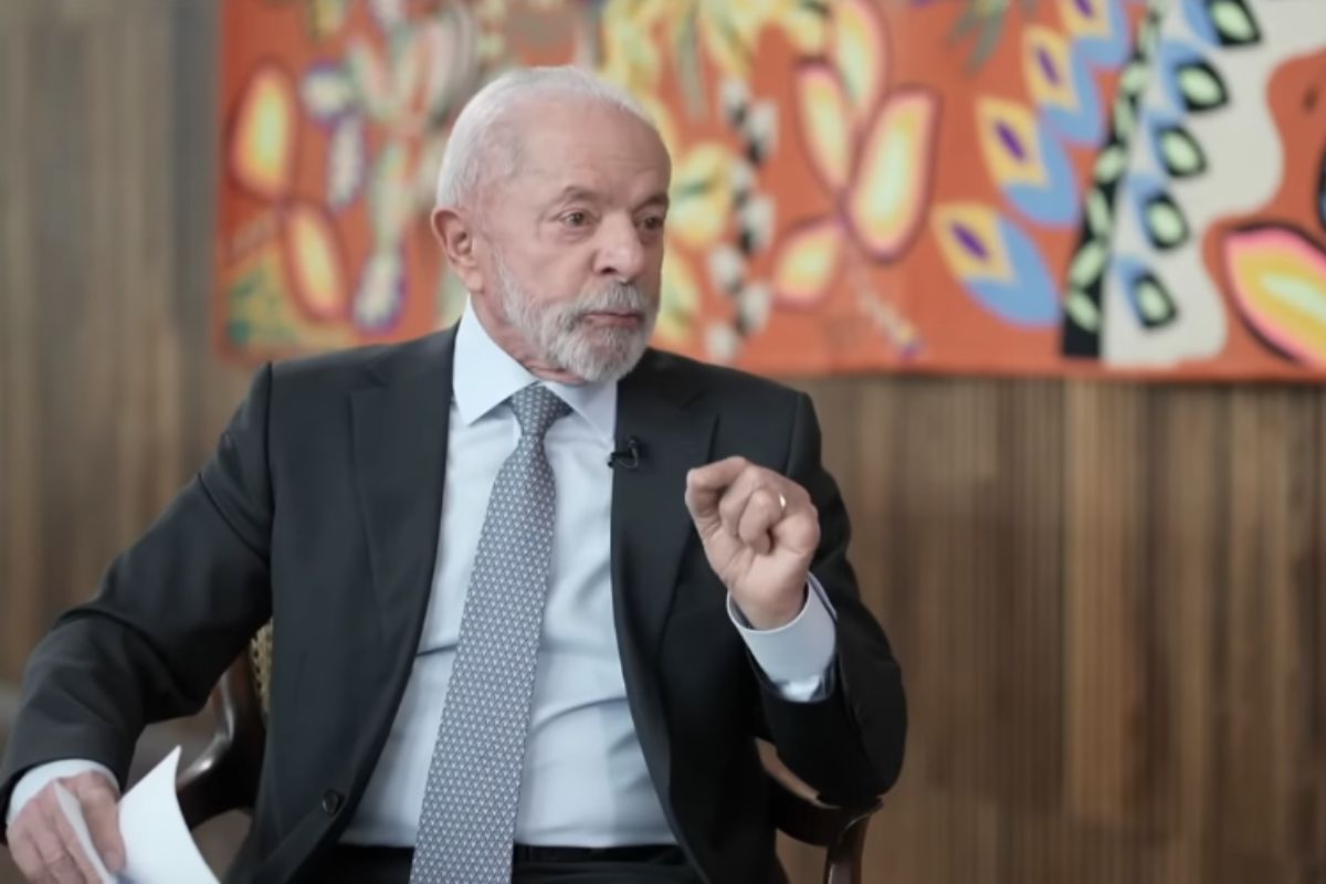 Presidente Lula em uma entrevista