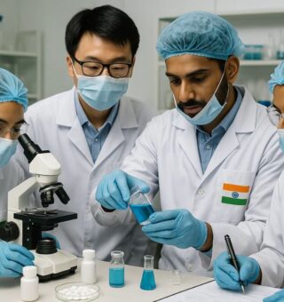 Médicos no laboratório trabalham na cura de doenças