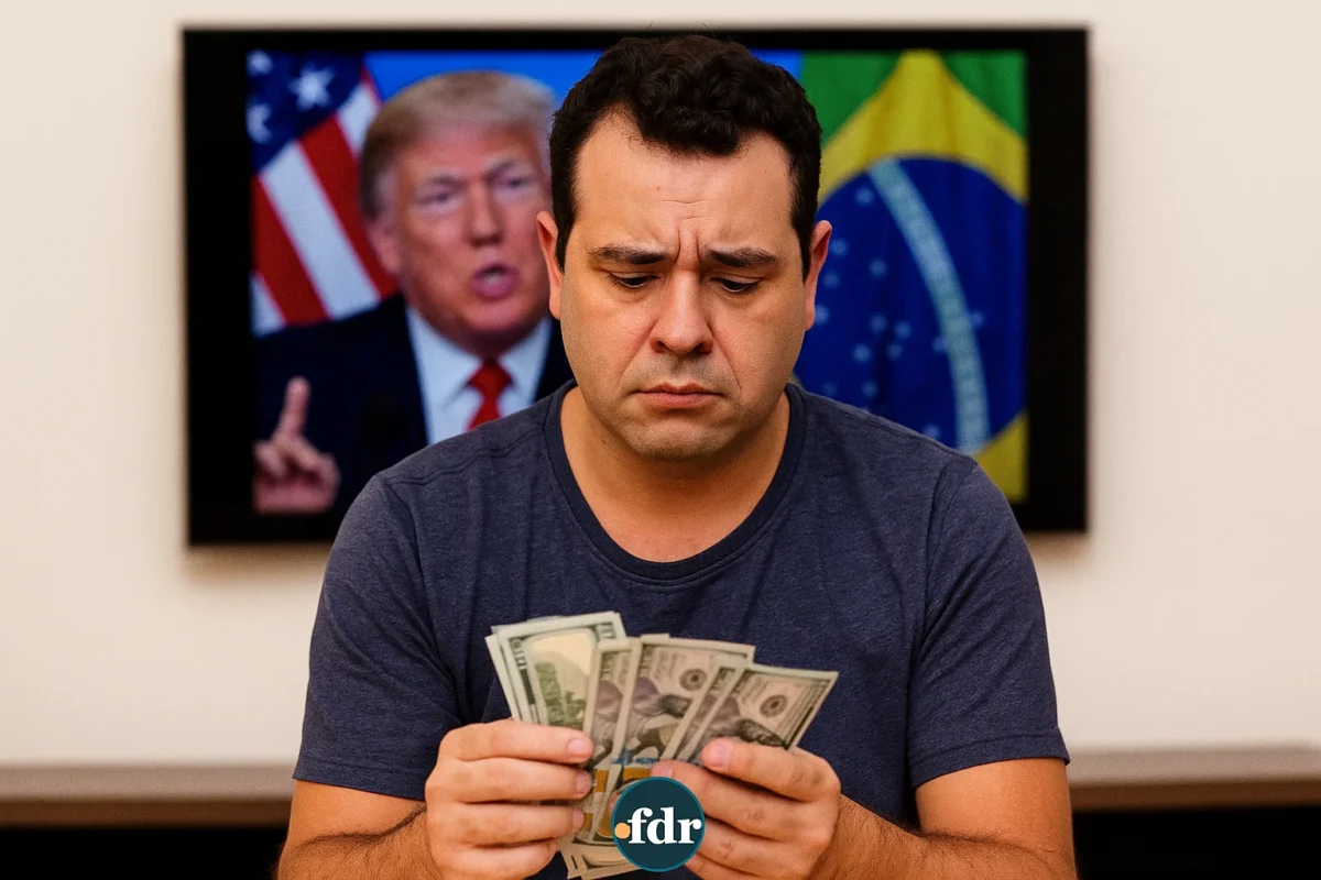 Dólar dispara após Trump anunciar nova tarifa ao Brasil