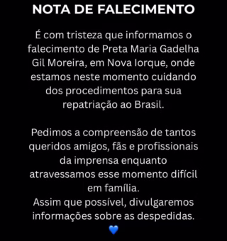 Preta Gil morreu nos Estados Unidos: Como vai funcionar a repatriação do corpo?