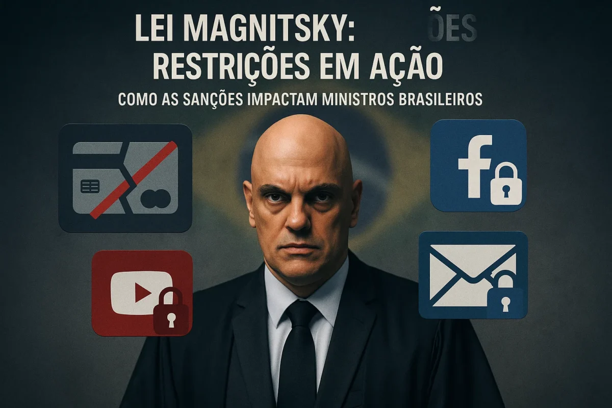 Sem cartão de crédito, e-mail e rede social? Descubra como a Lei Magnitsky afeta a vida de Alexandre de Moraes