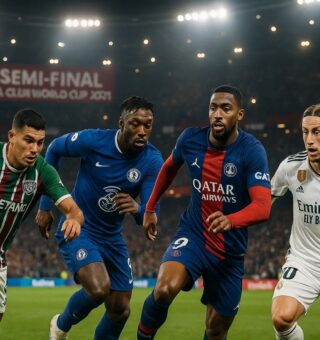 Cada jogador representando os times na semifinais do Mundial de Clubes da FIFA