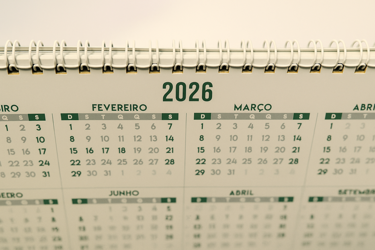 Calendário mostrando o 5º dia útil de março