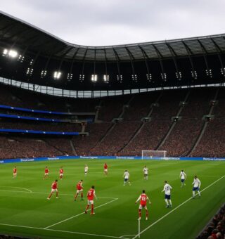 Um registro do Arsenal x Leeds United