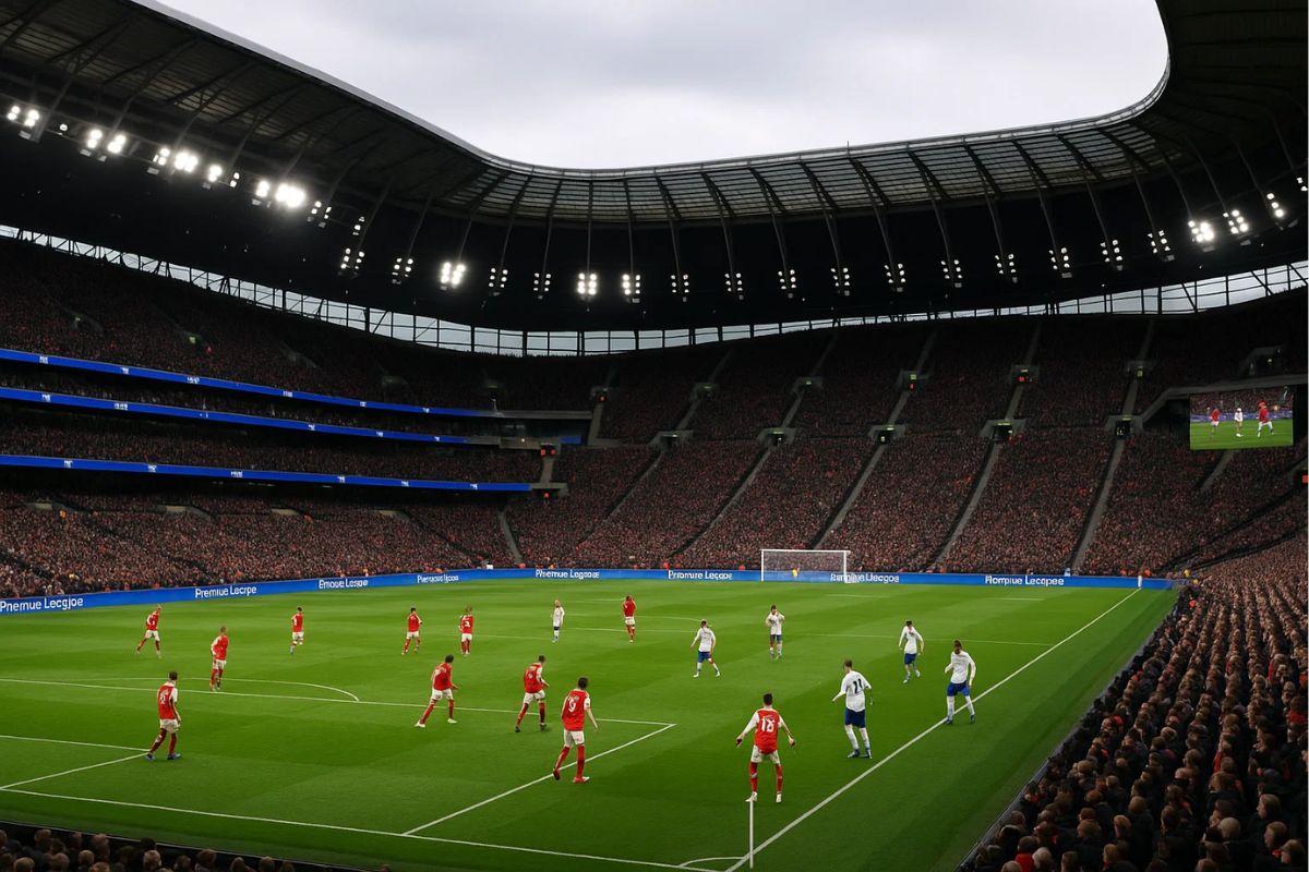 Um registro do Arsenal x Leeds United