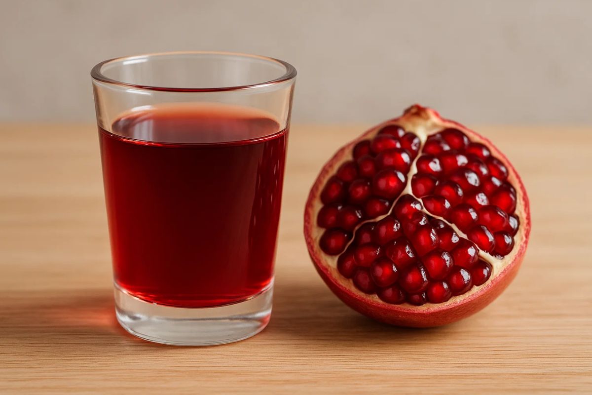 Imagem de um suco de romã