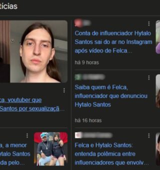 Felca em manchetes de notícias