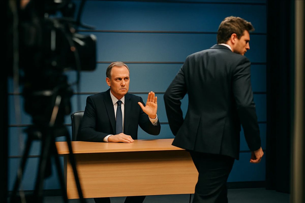 Dois empresários negociando a nova aquisição da Globo
