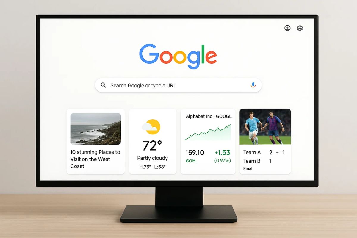 Google discover no desktop