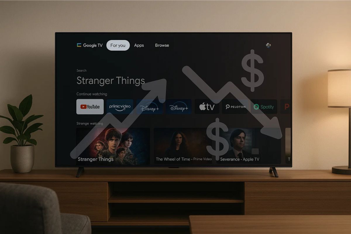 Imagem de uma casa que usa o Google TV