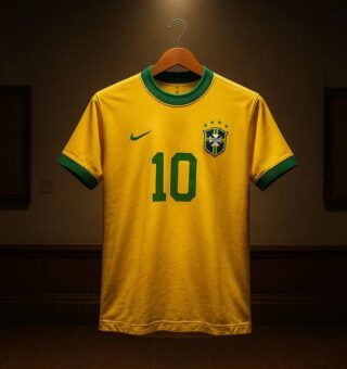 Imagem da camisa 10 da seleção vestida por Neymar e Pelé