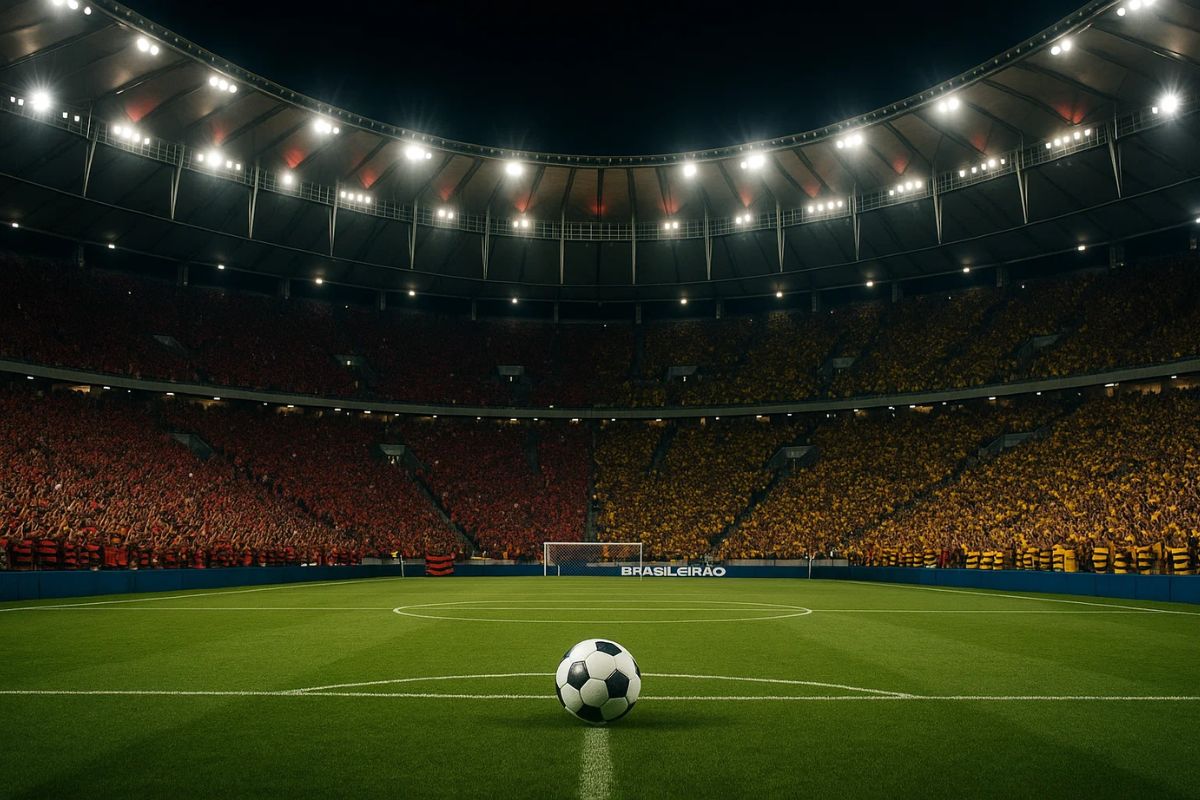 Imagem dos torcedores na arquibancada do jogo Flamengo x Vitória