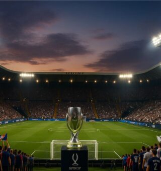 Imagem do est[adio onde acontece o confronto entre o PSG e Tottenham