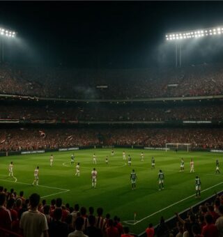 Foto de fora do estádio do confronto entre São Paulo x Atlético Nacional