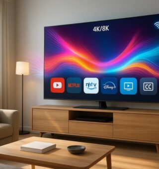 Imagem de uma sala com a TV 3.0
