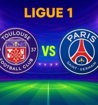 Imagem dos escudos do Toulouse x PSG