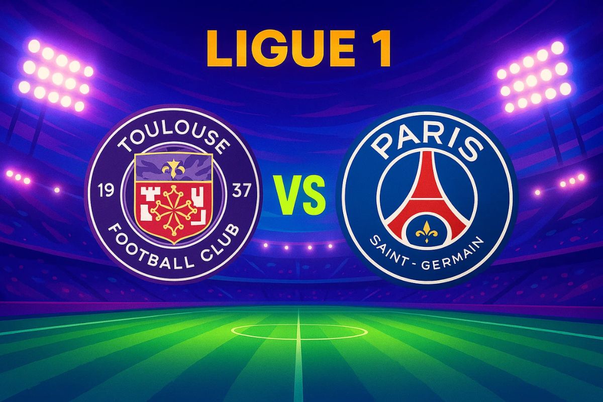 Imagem dos escudos do Toulouse x PSG