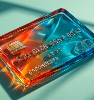 Ilustração de cartão UnionPay em acrílico
