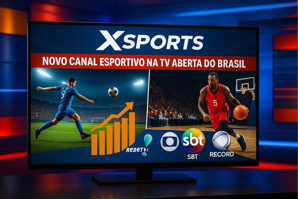 Televisão com o canal da Xsports aberto